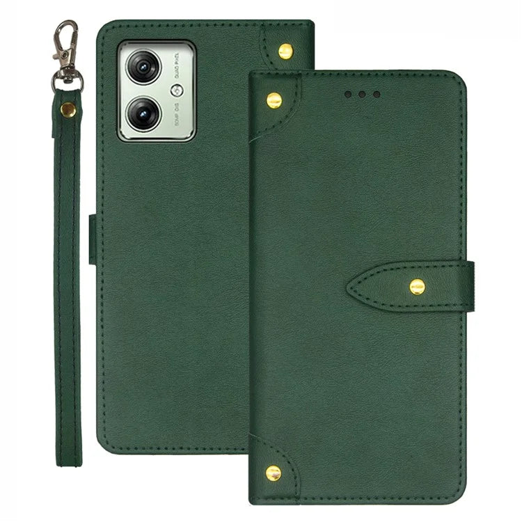 IDEWEI For Motorola Moto G54 5G Case Card Holder Flip Stand Leather Phone Cover