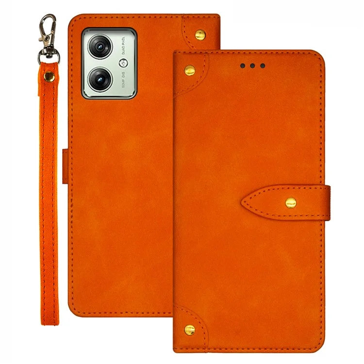 IDEWEI For Motorola Moto G54 5G Case Card Holder Flip Stand Leather Phone Cover