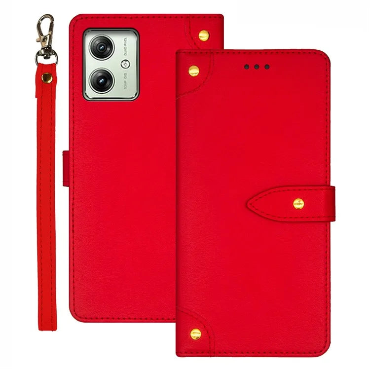 IDEWEI For Motorola Moto G54 5G Case Card Holder Flip Stand Leather Phone Cover
