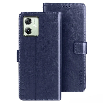 IDEWEI For Motorola Moto G54 5G Case Anti-drop Leather Stand Wallet Phone Cover