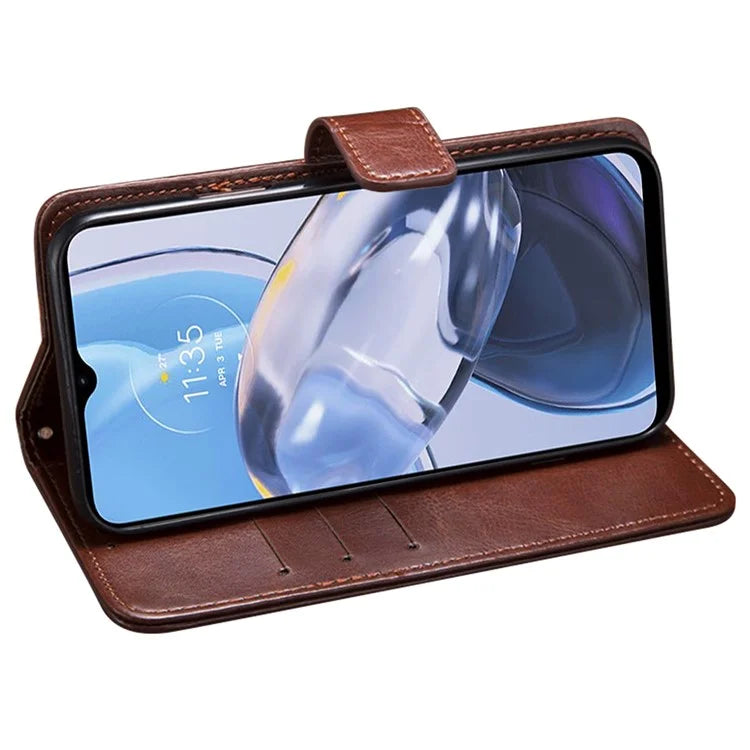 IDEWEI For Motorola Moto G54 5G Case Anti-drop Leather Stand Wallet Phone Cover