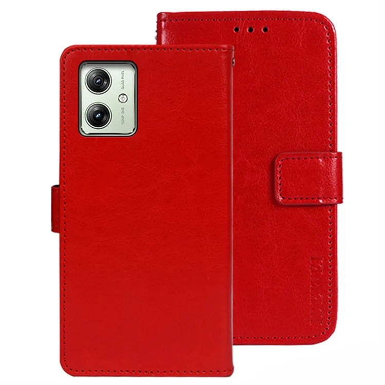 IDEWEI For Motorola Moto G54 5G Case Anti-drop Leather Stand Wallet Phone Cover