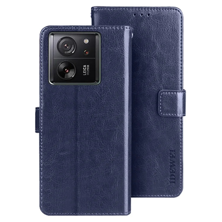 IDEWEI For Xiaomi 13T / 13T Pro / Redmi K60 Ultra Case PU Leather Stand Magnetic Clasp Phone Cover