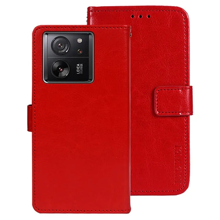 IDEWEI For Xiaomi 13T / 13T Pro / Redmi K60 Ultra Case PU Leather Stand Magnetic Clasp Phone Cover