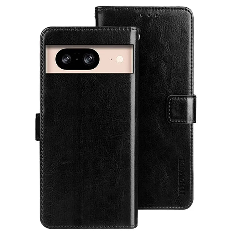 IDEWEI For Google Pixel 8 Case Crazy Horse Texture Leather Cell Phone Stand Cover