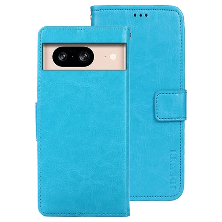 IDEWEI For Google Pixel 8 Case Crazy Horse Texture Leather Cell Phone Stand Cover