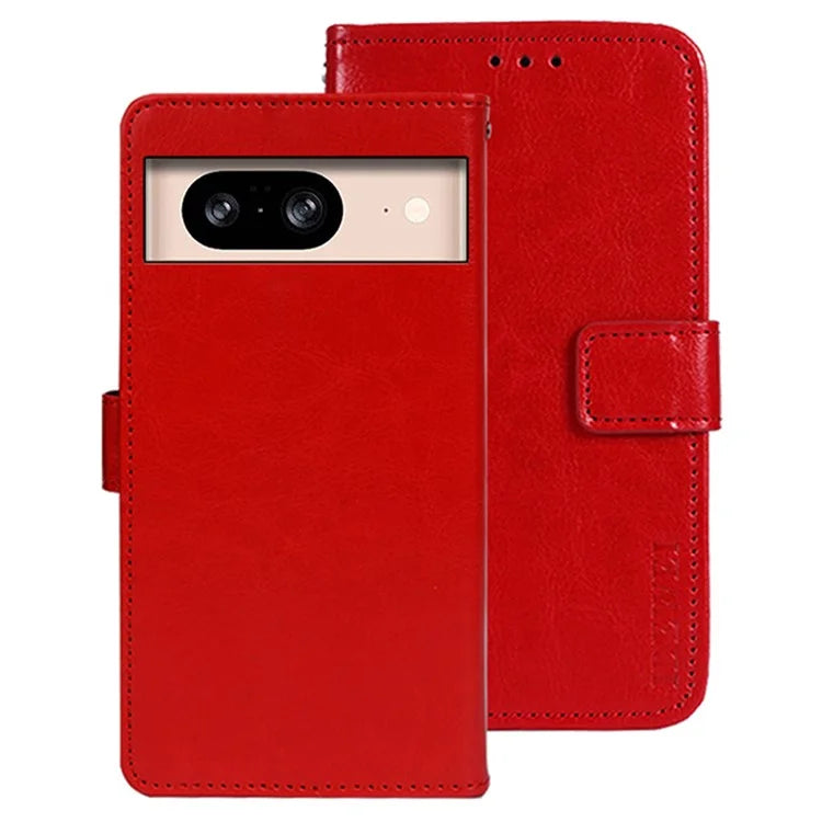 IDEWEI For Google Pixel 8 Case Crazy Horse Texture Leather Cell Phone Stand Cover