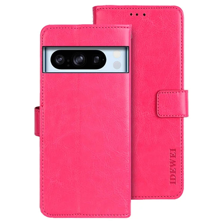 IDEWEI For Google Pixel 8 Pro Case Shockproof Leather Wallet Stand Mobile Phone Cover