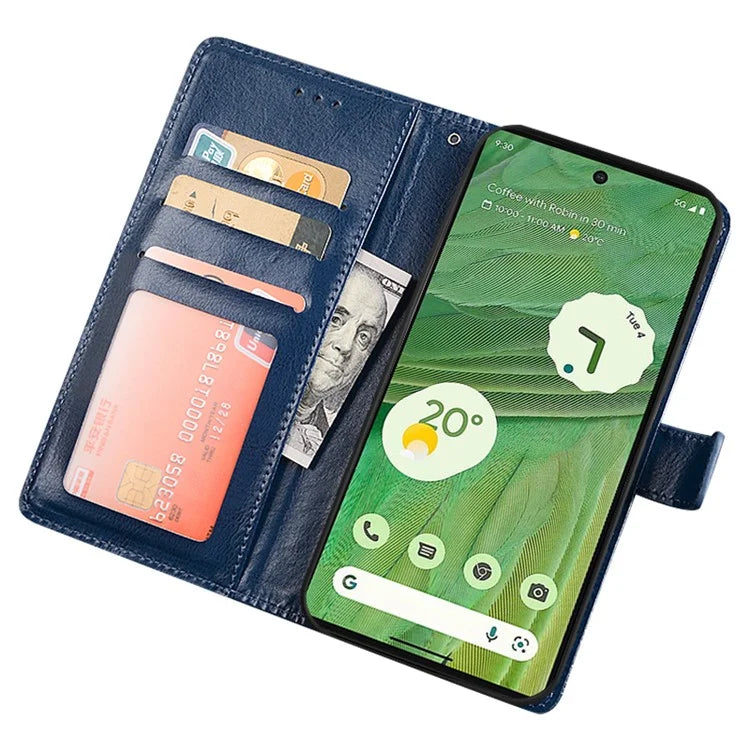 IDEWEI Shockproof Phone Cover for Google Pixel 8 Case PU Leather Wallet Phone Case