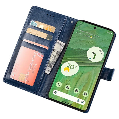 IDEWEI Shockproof Phone Cover for Google Pixel 8 Case PU Leather Wallet Phone Case
