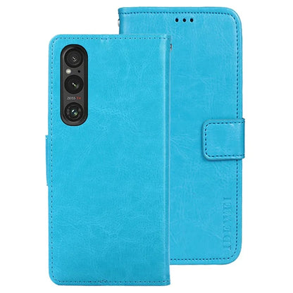 IDEWEI For Sony Xperia 1 V Case Crazy Horse Texture Flip Leather Wallet Phone Cover