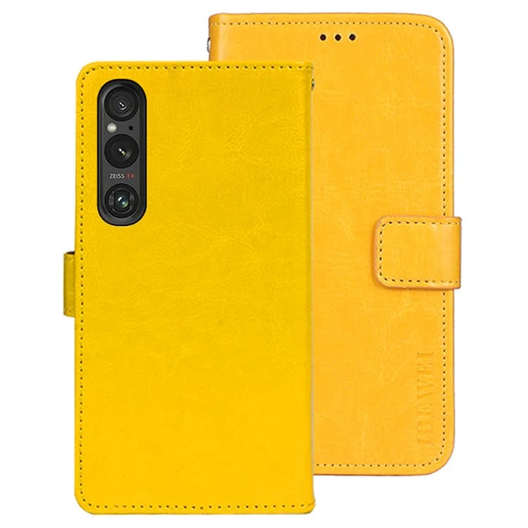 IDEWEI For Sony Xperia 1 V Case Crazy Horse Texture Flip Leather Wallet Phone Cover