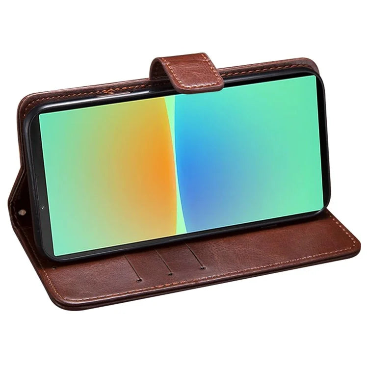 IDEWEI For Sony Xperia 1 V Case Crazy Horse Texture Flip Leather Wallet Phone Cover