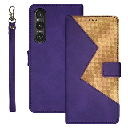 IDEWEI For Sony Xperia 1 V Case PU Leather Stand Card Slots Cell Phone Cover Shell