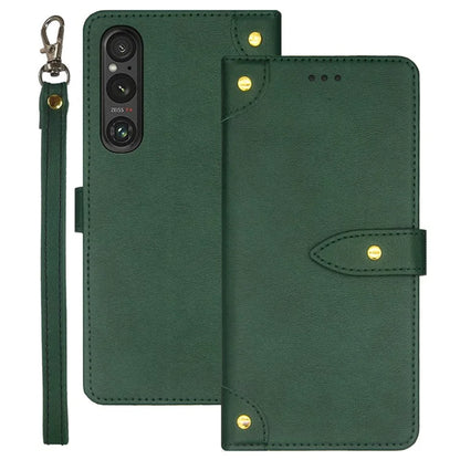 IDEWEI For Sony Xperia 1 V Case Card Holder Protective Phone Cover with Stand
