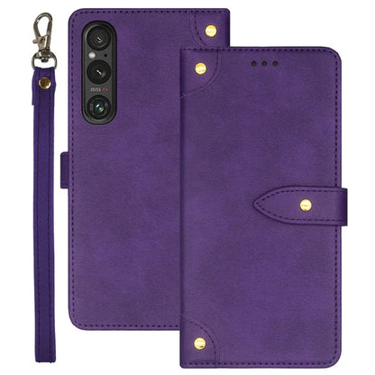 IDEWEI For Sony Xperia 1 V Case Card Holder Protective Phone Cover with Stand