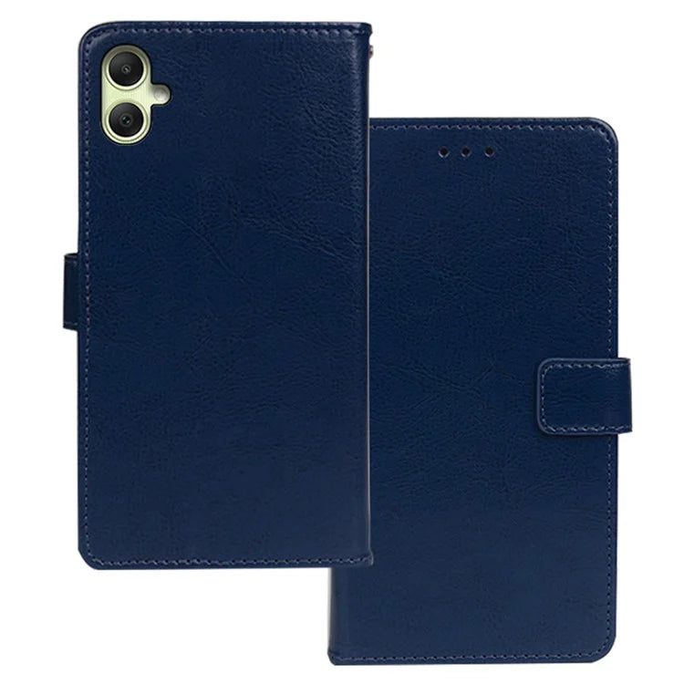 IDEWEI For Samsung Galaxy A05 4G Case PU Leather Stand Cell Phone Cover (Crazy Horse Texture)