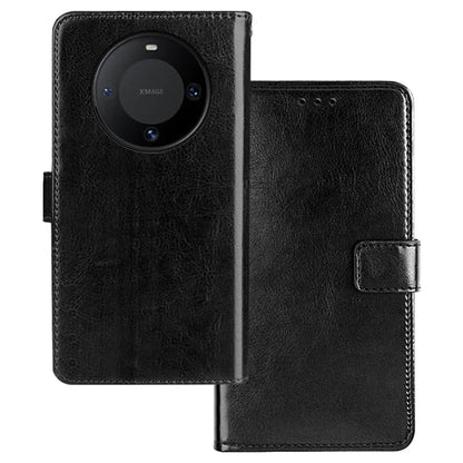 IDEWEI For Huawei Mate 60 Pro Case Slim-Fit Crazy Horse Texture Leather Phone Stand Cover