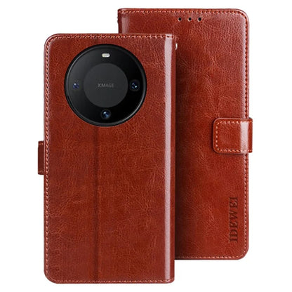 IDEWEI Leather Cover for Huawei Mate 60 Pro Case with Wallet Stand