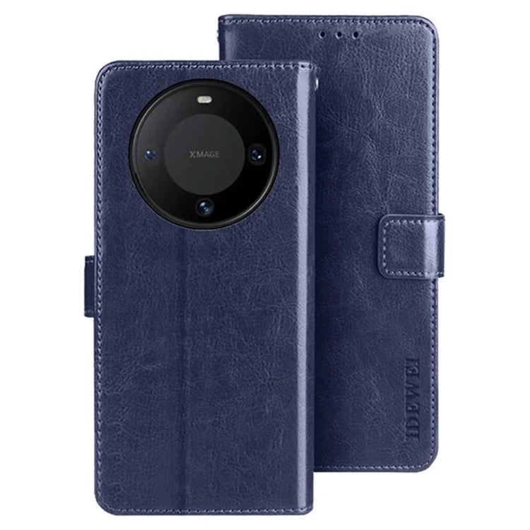 IDEWEI For Huawei Mate 60 Case PU Leather Magnetic Clasp Wallet Cover