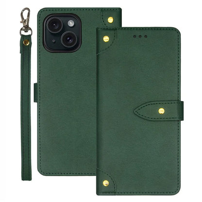 IDEWEI For iPhone 15 Case Leather Phone Cover with Card Holder