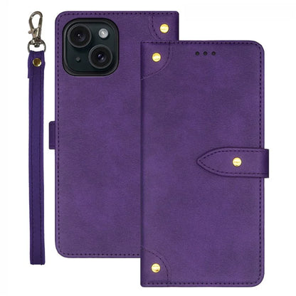 IDEWEI For iPhone 15 Case Leather Phone Cover with Card Holder
