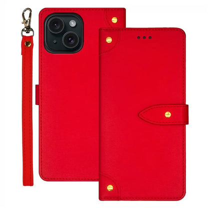 IDEWEI For iPhone 15 Case Leather Phone Cover with Card Holder