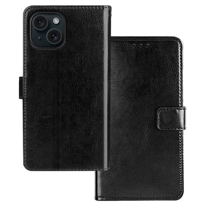IDEWEI For iPhone 15 Plus Case Full Protection PU Leather Stand Wallet Phone Cover