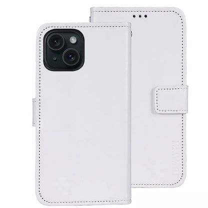 IDEWEI For iPhone 15 Case Crazy Horse Texture Wallet Leather Stand Phone Shell