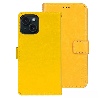 IDEWEI For iPhone 15 Plus Case Magnetic Clasp Wallet Phone Cover
