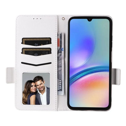 For Samsung Galaxy A05s 4G / M14 4G Case Litchi Texture Wallet Leather Phone Cover with Strap