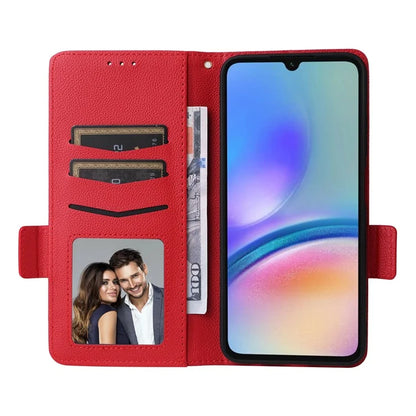 For Samsung Galaxy A05s 4G / M14 4G Case Litchi Texture Wallet Leather Phone Cover with Strap