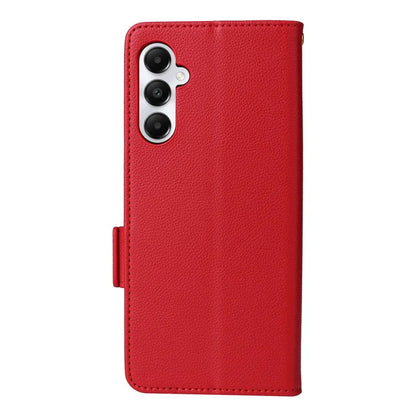 For Samsung Galaxy A05s 4G / M14 4G Case Litchi Texture Wallet Leather Phone Cover with Strap