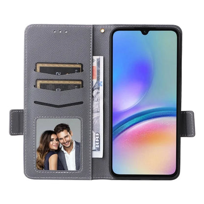 For Samsung Galaxy A05s 4G / M14 4G Case Litchi Texture Wallet Leather Phone Cover with Strap