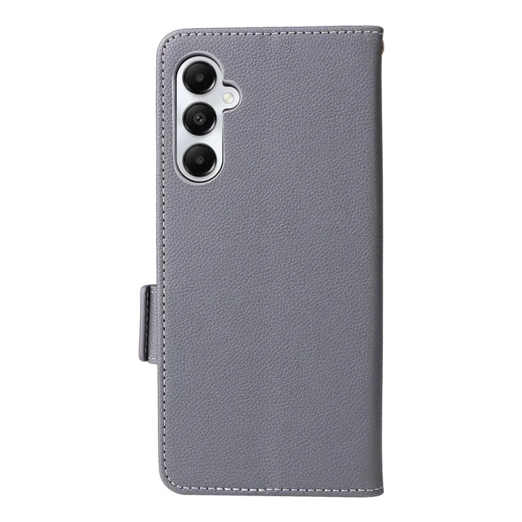 For Samsung Galaxy A05s 4G / M14 4G Case Litchi Texture Wallet Leather Phone Cover with Strap