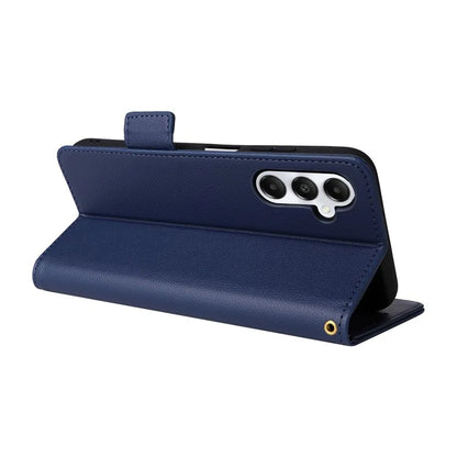 For Samsung Galaxy A05s 4G / M14 4G Case Litchi Texture Wallet Leather Phone Cover with Strap