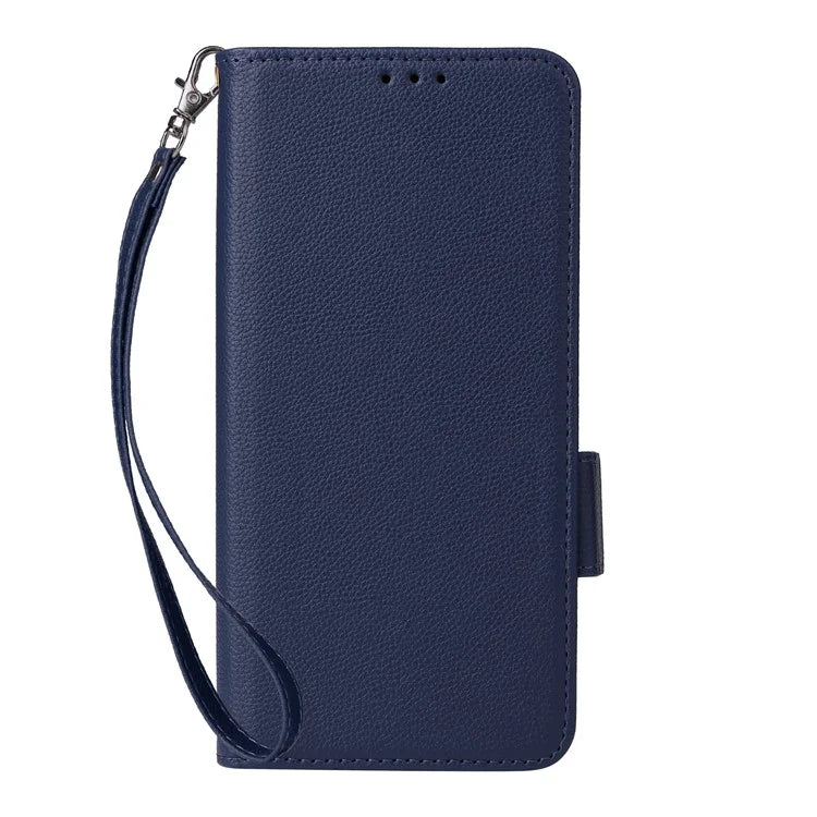 For Samsung Galaxy A05s 4G / M14 4G Case Litchi Texture Wallet Leather Phone Cover with Strap