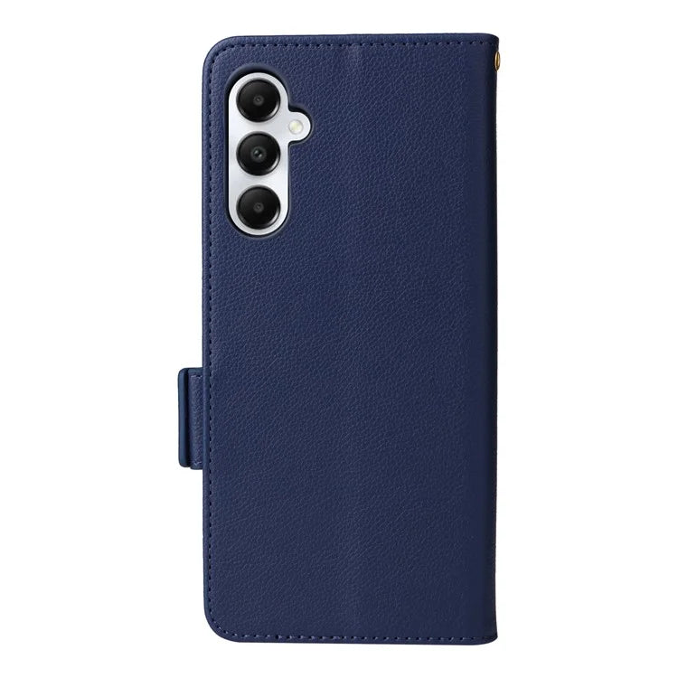 For Samsung Galaxy A05s 4G / M14 4G Case Litchi Texture Wallet Leather Phone Cover with Strap