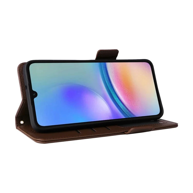 For Samsung Galaxy A05s 4G / M14 4G Case Litchi Texture Wallet Leather Phone Cover with Strap
