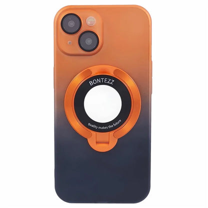 VOERO For iPhone 14 Case Kickstand Hard PC Phone Cover with Lens Film