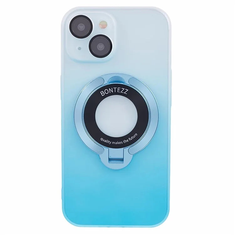 VOERO For iPhone 14 Case Kickstand Hard PC Phone Cover with Lens Film