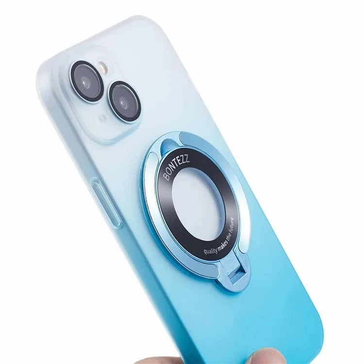 VOERO For iPhone 14 Case Kickstand Hard PC Phone Cover with Lens Film