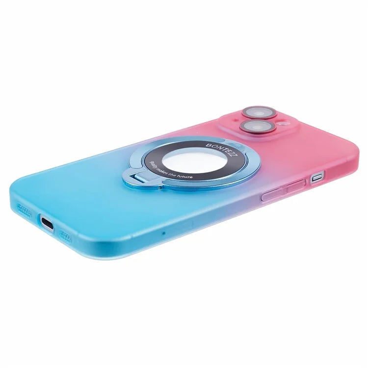 VOERO For iPhone 14 Case Kickstand Hard PC Phone Cover with Lens Film