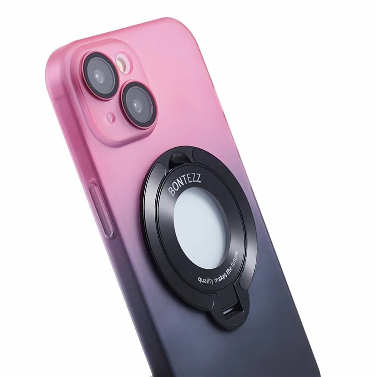 VOERO For iPhone 14 Case Kickstand Hard PC Phone Cover with Lens Film