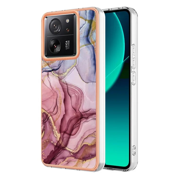 YB IMD Series-16 Style-E For Xiaomi 13T / 13T Pro / Redmi K60 Ultra TPU Case 2.0mm IMD Marble Pattern Phone Cover
