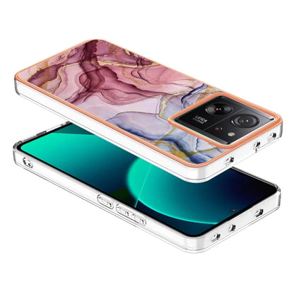 YB IMD Series-16 Style-E For Xiaomi 13T / 13T Pro / Redmi K60 Ultra TPU Case 2.0mm IMD Marble Pattern Phone Cover