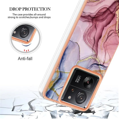 YB IMD Series-16 Style-E For Xiaomi 13T / 13T Pro / Redmi K60 Ultra TPU Case 2.0mm IMD Marble Pattern Phone Cover