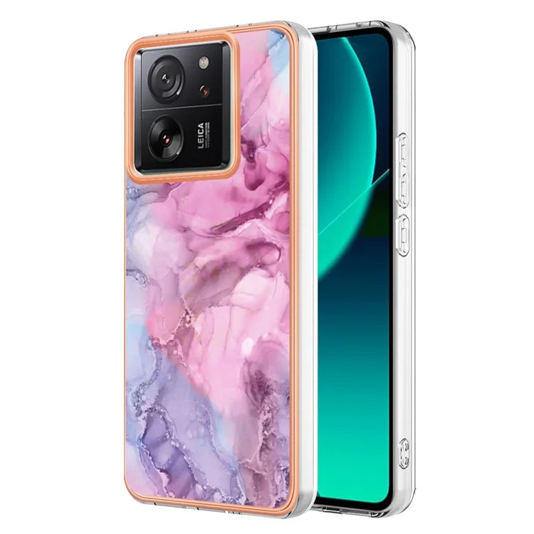 YB IMD Series-16 Style-E For Xiaomi 13T / 13T Pro / Redmi K60 Ultra TPU Case 2.0mm IMD Marble Pattern Phone Cover