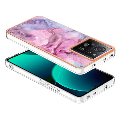 YB IMD Series-16 Style-E For Xiaomi 13T / 13T Pro / Redmi K60 Ultra TPU Case 2.0mm IMD Marble Pattern Phone Cover