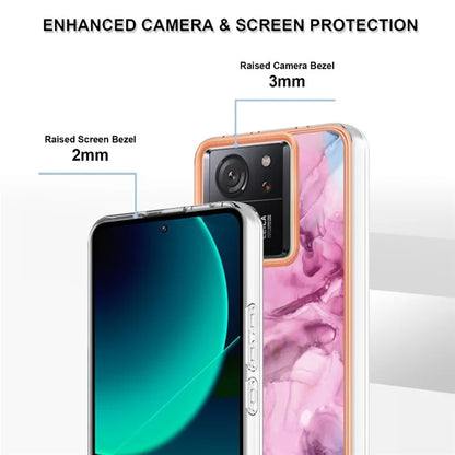 YB IMD Series-16 Style-E For Xiaomi 13T / 13T Pro / Redmi K60 Ultra TPU Case 2.0mm IMD Marble Pattern Phone Cover